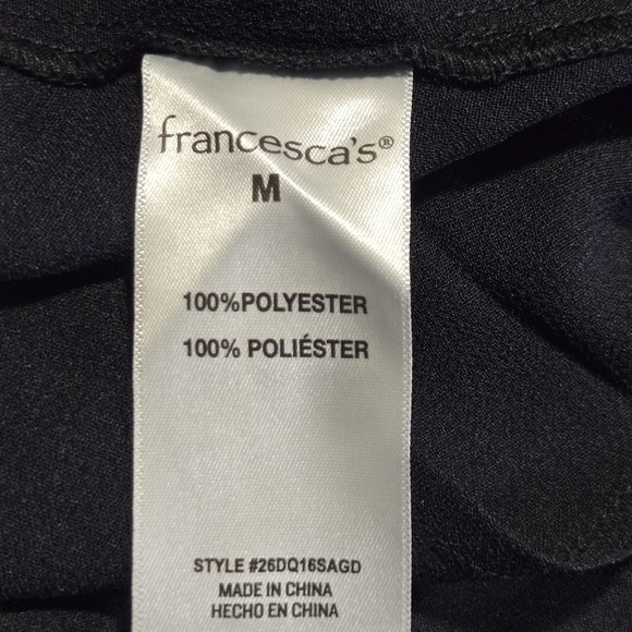 Miami for Francesca's Elegant Black High Neck Wrap Tie Dress Size Medium - Picture 9 of 10